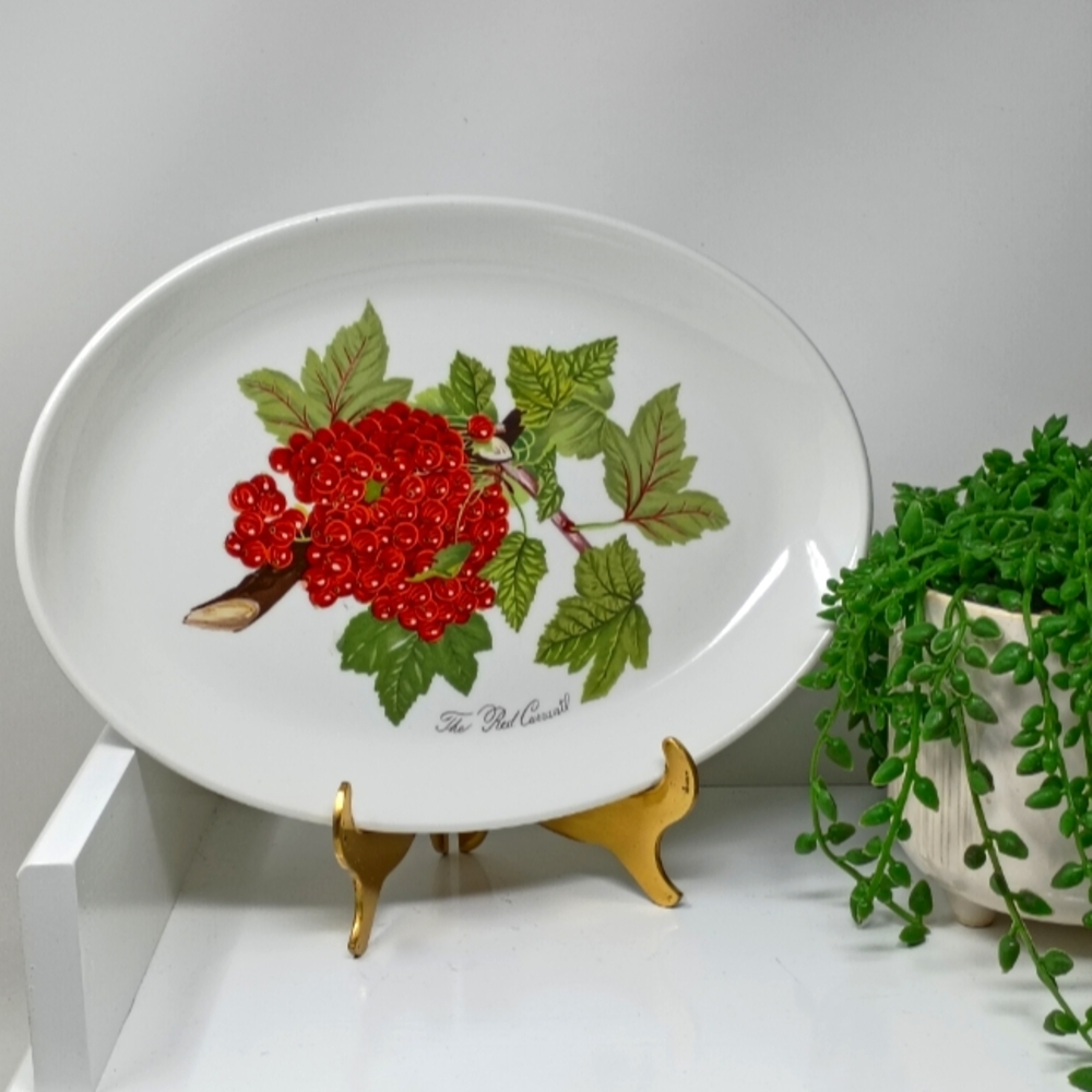 Portmeirion 11 Inch Oval Plate. "The Red Currant"